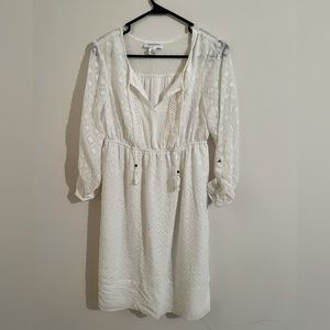 Motherhood maternity cream color flowy dress